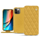 Funda de piel Apple iPhone 14 Pro - Mimosa - Couture ( Pantone #b39437 )