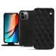 Custodia in pelle Apple iPhone 14 Pro - Negre poudro - Couture