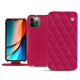 Housse cuir Apple iPhone 14 Pro - Rose fluo - Couture ( Pantone 806C )