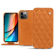 Housse cuir Apple iPhone 14 Pro - Mandarine vintage - Couture