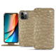 Lederschutzhülle Apple iPhone 14 Pro - Autruche desert