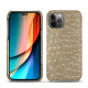 Funda de piel Apple iPhone 14 Pro - Autruche desert