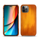 Coque cuir Apple iPhone 14 Pro - Orange Patine