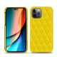 Capa em pele Apple iPhone 14 Pro - Jaune fluo - Couture ( Pantone 809C )