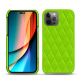 Lederschutzhülle Apple iPhone 14 Pro - Vert fluo - Couture ( Pantone 808C )