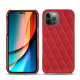 Coque cuir Apple iPhone 14 Pro - Rouge troupelenc - Couture