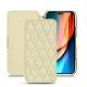 Housse cuir Apple iPhone 14 Pro - Ivoire - Couture ( Pantone - #d6d6c6 )