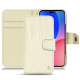 Housse cuir Apple iPhone 14 Pro Max - Crocodile milk ( Pantone #d6d2c4 ) 