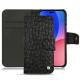Capa em pele Apple iPhone 14 Pro Max - Autruche nero ( Noir / Black) 