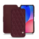 Housse cuir Apple iPhone 14 Pro Max - Lie de vin - Couture ( Pantone #412234 ) 