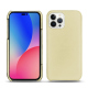 Coque cuir Apple iPhone 14 Pro Max - Beige ( Nappa - Pantone #ceb888 ) 
