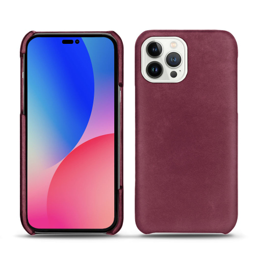 Capa traseira em pele para Apple iPhone 14 Pro MaxPrune vintage ( Pantone #612434 ) 