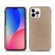 Coque cuir Apple iPhone 14 Pro Max - Taupe vintage ( Pantone #bda790 ) 