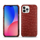 Apple iPhone 14 Pro Max leather cover - Autruche ciliegia