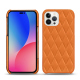 Capa em pele Apple iPhone 14 Pro Max - Orange - Couture ( Nappa - Pantone #ff9351 ) 