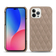 Coque cuir Apple iPhone 14 Pro Max - Taupe vintage - Couture