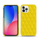 Custodia in pelle Apple iPhone 14 Pro Max - Jaune fluo - Couture ( Pantone #c9ff57 )