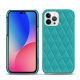 Coque cuir Apple iPhone 14 Pro Max - Bleu fluo - Couture