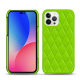 Coque cuir Apple iPhone 14 Pro Max - Vert fluo - Couture ( Pantone #00ab5f )