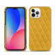 Coque cuir Apple iPhone 14 Pro Max - Jaune soulèu - Couture