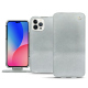 Housse cuir Apple iPhone 14 Pro Max - Platinium ( Pantone 877C ) 