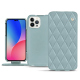 Funda de piel Apple iPhone 14 Pro Max - Bleu ciel - Couture ( Nappa - Pantone #abcae9 ) 