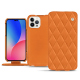 Capa em pele Apple iPhone 14 Pro Max - Orange - Couture ( Nappa - Pantone #ff9351 ) 