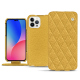 Lederschutzhülle Apple iPhone 14 Pro Max - Mimosa - Couture ( Pantone #b39437 )