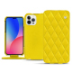 가죽 커버 Apple iPhone 14 Pro Max - Jaune fluo - Couture ( Pantone #c9ff57 )