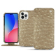 Funda de piel Apple iPhone 14 Pro Max - Autruche desert