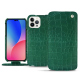 Custodia in pelle Apple iPhone 14 Pro Max - Crocodile pino