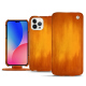 Apple iPhone 14 Pro Max leather case - Orange Patine