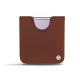 Samsung Galaxy Z Flip4 leather pouch - Marron délicat