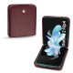 Samsung Galaxy Z Flip4 leather cover - Lie de vin ( Pantone #412234 ) 