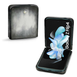 Samsung Galaxy Z Flip4 leather cover - Noir ( Nappa / Black ) 