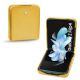 レザーケース Samsung Galaxy Z Flip4 - Jaune soulèu ( Pantone #F3B934 )