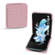 Coque cuir Samsung Galaxy Z Flip4 - Rose - Couture ( Nappa - Pantone #efbae1 ) 