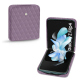 Custodia in pelle Samsung Galaxy Z Flip4 - Lilas - Couture ( Nappa - Pantone #b9a3e3 ) 