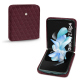 Funda de piel Samsung Galaxy Z Flip4 - Lie de vin - Couture ( Pantone #412234 ) 