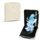 Custodia in pelle Samsung Galaxy Z Flip4 - Blanc escumo - Couture ( Pantone #D6D6D1 )