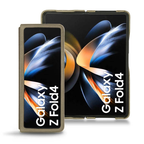适用于三星Galaxy Z Fold 4的优质皮套Darboun sabla ( Pantone #BCB1A1 )