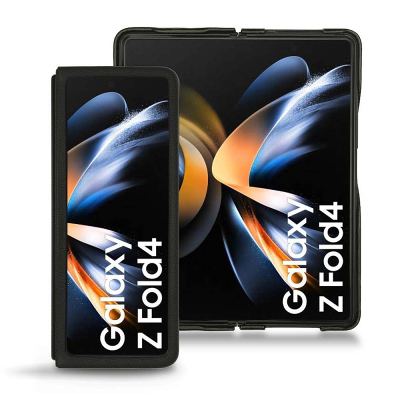 가죽 커버 Samsung Galaxy Z Fold4 - Noir PU ( Black ) 