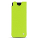 Samsung Galaxy Z Fold4 leather pouch - Jaune fluo ( Pantone #c9ff57 )