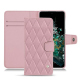 Housse cuir OnePlus 10T - Rose - Couture ( Nappa - Pantone #efbae1 ) 