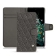 OnePlus 10T leather case - Anthracite - Couture ( Pantone #41403c ) 