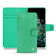 Housse cuir OnePlus 10T - Menthe vintage ( Pantone #37b375 ) 