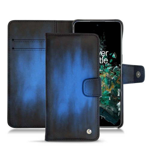 Funda de cuero premium para el OnePlus 10TBleu Patine