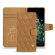 OnePlus 10T leather case - Castan esparciate - Couture ( Pantone #824F2A )