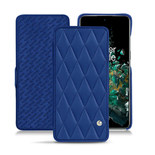 Funda de cuero premium para el OnePlus 10TBleu océan - Couture ( Nappa - Pantone #15458a) 