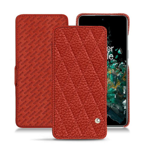 OnePlus 10T用プレミアムレザーケースPapaye - Couture ( Pantone #b54317 ) 